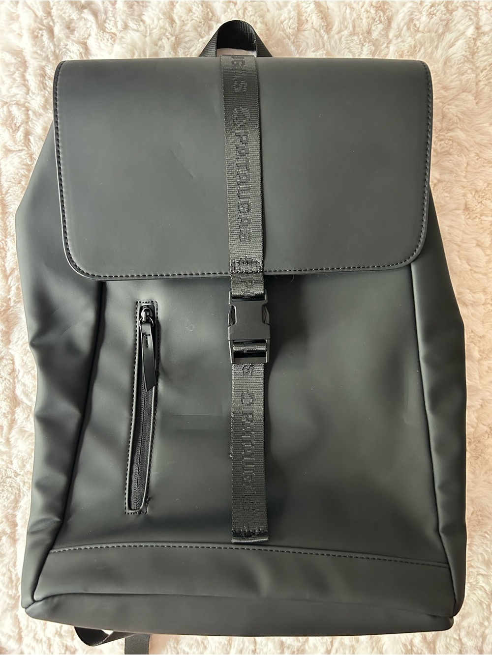 Pataugas Black Backpack - Minimalist Everyday Bag